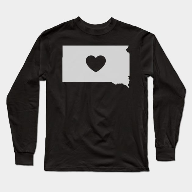 South Dakota Love Heart Long Sleeve T-Shirt by helloshirts